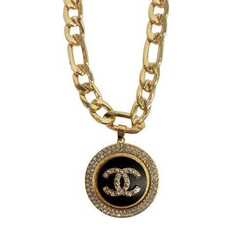 chanel locket black|chanel necklace price.